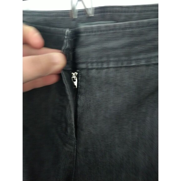 Kenneth Cole Reaction Woman 12 Black Wash Denim Boot Cut Jeans Casual Mid Rise - Picture 6 of 11